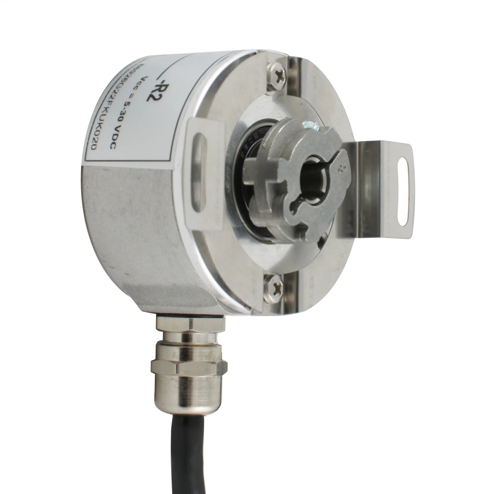 Инкрементальный программируемый энкодер D=50мм, полый вал 8мм, 3000 имп/об, 5…30VDC, выход TTL/HTL с инверсией, IP54