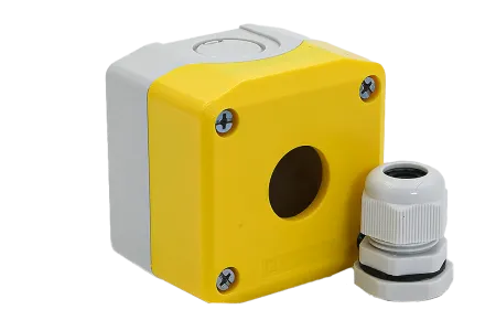 Корпус кнопочного поста, 1 место, желтый, IP67