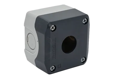 Корпус кнопочного поста, 1 место, серый, IP67